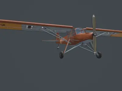 Fieseler Fi 156 Storch Low-poly 3D model