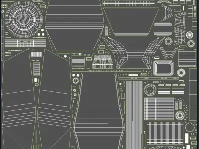 Tiger 2 Turret Porsche Low-poly 3D model