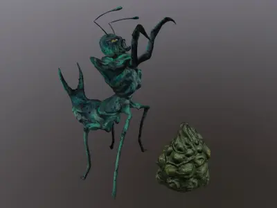Monster Bug Mantis Low-poly 3D model