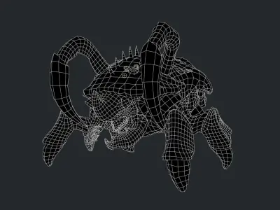 BugMonster spider Low-poly 3D model