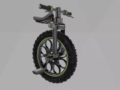 Off road Unicycle Low-poly 3D model