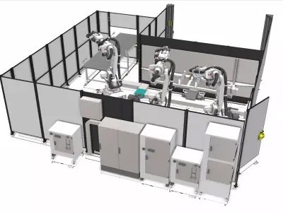 Industrial - 3D Simulation of ABB Sport Welding Robot Station 3D model