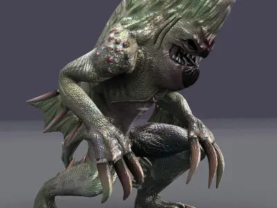 3DRT - Fishman  Low-poly 3D model