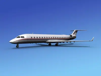 Bombardier CRJ700 Corporate 1 3D model