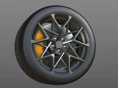 Mustang mach 1 wheels 3D model