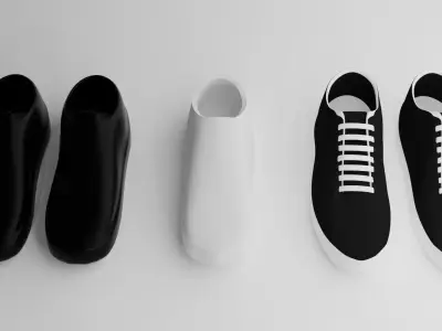 Simple Basic Shoes 3D model Free 3D model