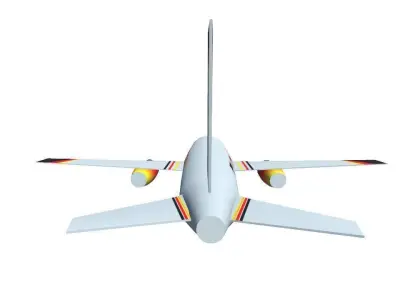 Passenger Plane 3D Low Poly Low-poly 3D model