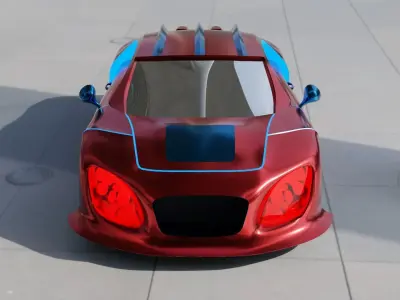 bugatti veyron and audi r8 Free low-poly 3D model