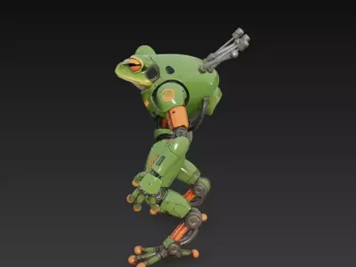 Cyber Frog Mk-II - Tactical Amphibian Mecha 3D Model 3D print model