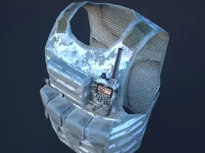 body armor winter Low-poly 3D model