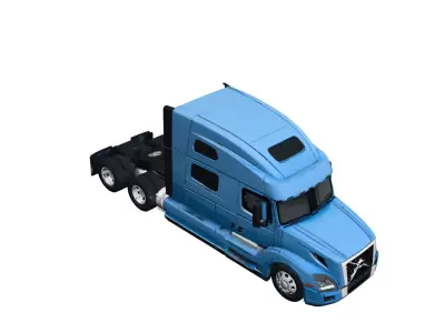 Volvo VNL 760 Highway Sleeper Semi Truck Model 3D model