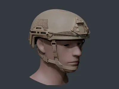 ATE Ballistic helmet Low-poly 3D model
