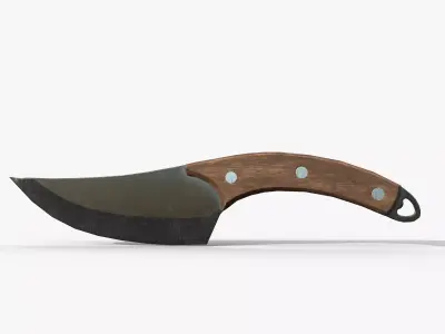Short knife Low-poly 3D model