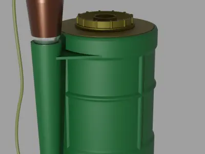 Mine POB Low-poly 3D model