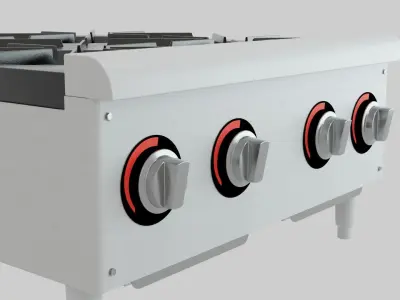 Commercial Gas Range 3D model