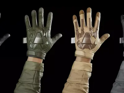 FPS Arms and Gloves Volume 2 And Pistol Bonus Low-poly 3D model