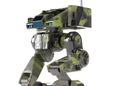 exploration military mech 3D model
