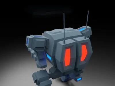 Mech Warrior - Walker - Termiwalker Mk1 Low-poly 3D model
