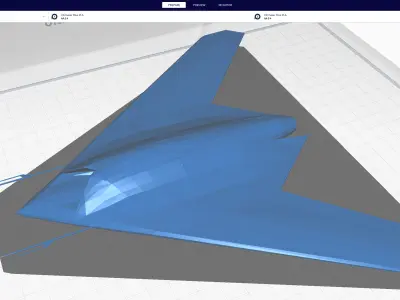 Sukhoi S-70 Okhotnik Low-poly 3D model