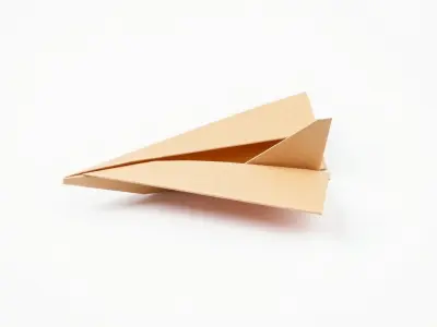 Origami Airplane Natural Design model pack Low-poly 3D model