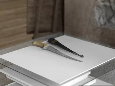 PESH-KABZ samurai sword 3D model