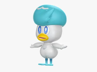Pokemon Scarlet and Violet Quaxly Character 3D model