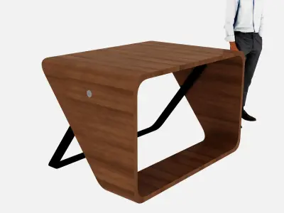 3d Desk - OFFICE FURNITURE Free low-poly 3D model