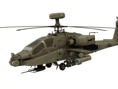 AH-64D Apache Combat Helicopter 3D model