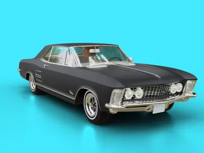 Buicj Riviera classic 3d model Low-poly 3D model