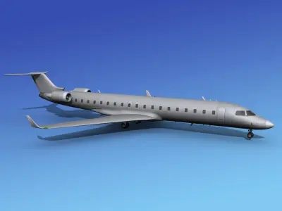 Bombardier CRJ700 Bare Metal 3D model