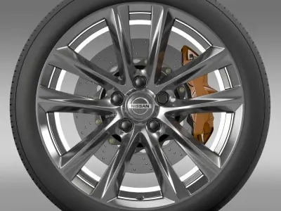 Nissan Fuga Hybrid wheel 2015 3D model