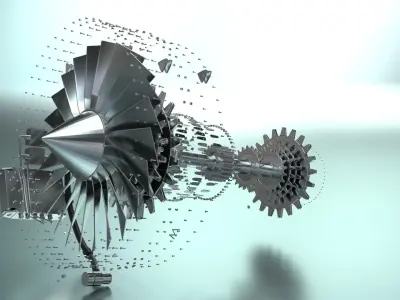 High Detailed Turbo fan CFM56 3D model