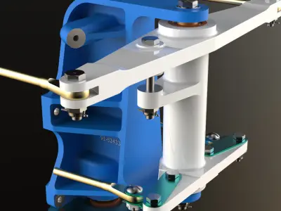 P-51D Mustang Sub Assembly Rudder Steer TW Control Fus Sta 300 3D print model