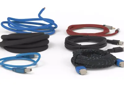 Free Cables and Wires SET 3D model Free 3D model