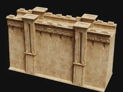 ANCIENT WALLS BUILDER DESERT SAND STONE OLD EGYPT AAA COLLECTION Low-poly 3D model