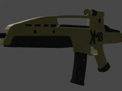 XM8 gun Free low-poly 3D model