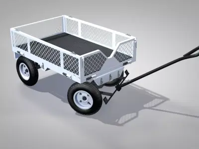 Cargo Cart White  3D model
