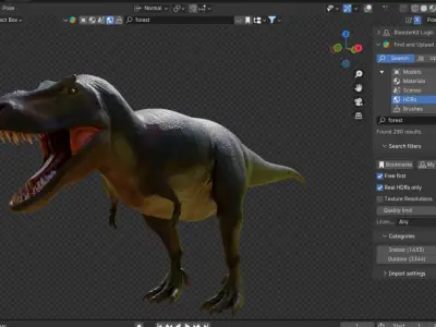 T-Rex V1 release Low-poly 3D model