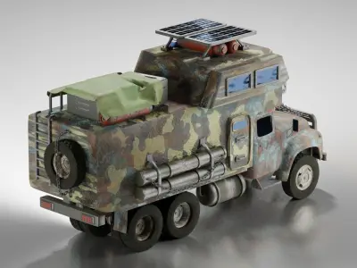 House on wheels - old ZIL 3D model