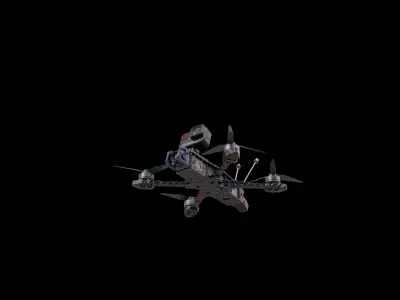 FPV Drone Low-poly 3D model