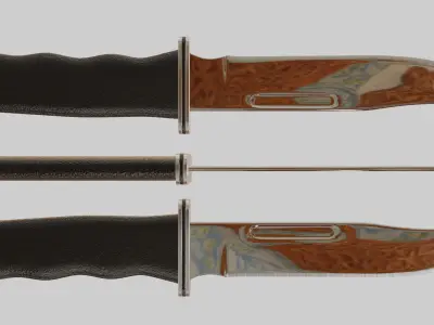 Hunting knife Free 3D model