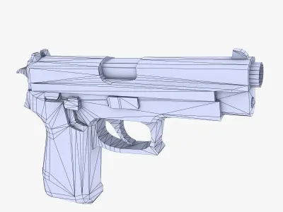 SIG P220 Pistol Low-poly 3D model