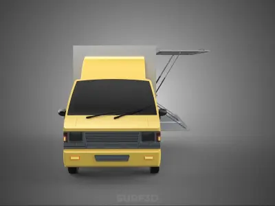 BOX TRUCK PICKUP BAKKIE WIND DEFLECTOR TRAILER ROOF SPOILER CAB 3D model