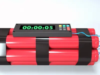  Bomb with Timer 3D model