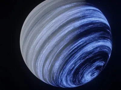 Planet Space Gas Giant Ready Low-poly 3D model