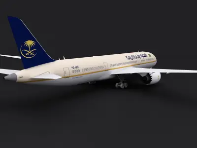Saudi Arabian Airlines plane 3D model
