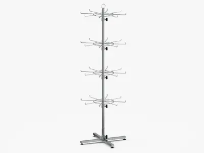 Spinning Rack Type 01 Metal Black and White 3D model