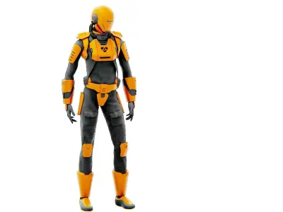 MARS MISSION UNIFORM Rigged for Unreal Engine - Unity - MIXAMO  3D model