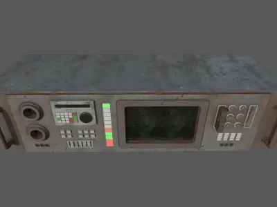 Server Rack - Cartridge Console Var 2 for sci-fi indoor scene Low-poly 3D model