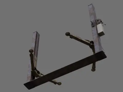 Two Post Lift 1C Low-poly 3D model